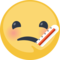 Face With Thermometer emoji on Facebook